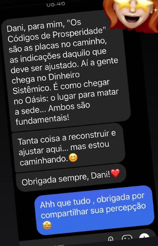 Depoimento de aluna do Códigos de Prosperidade 3