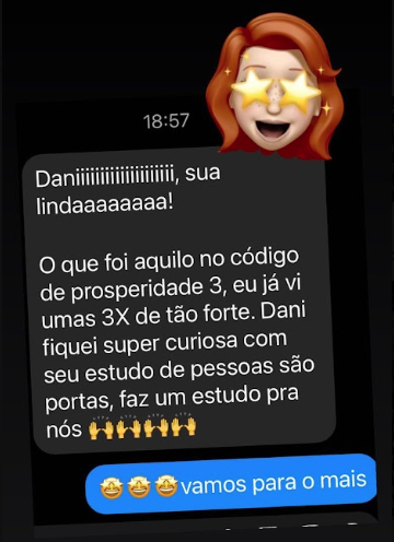 Depoimento de aluna do Códigos de Prosperidade 5
